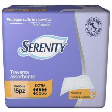 SERENITY TRAVERSE ASSORBENTI PER TUTTE LE SUPERFICO 60 X 90 CONFEZIONE DA 15 PZ (1/2)