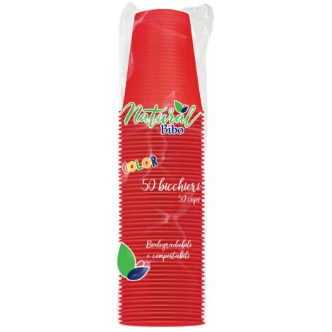 Bicchieri 200cc 50pz Colorati BIBO - size Rosso (1/5)