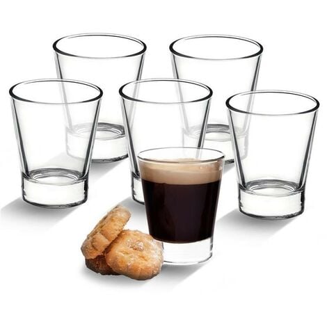 6 CAFFEINO BORMIOLI BICCHIERI TAZZINE PER CAFFÈ ESPRESSO IN VETRO  TRASPARENTE