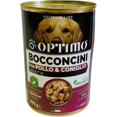 OPTIMO BOCCONCINI PER CANE AL GUSTO POLLO E CONIGLIO DA 400 GR