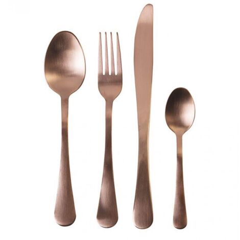 SET 16 POSATE 5TH AVENUE IN COLORE RAME SATINATO