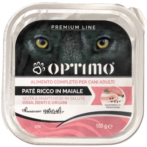 OPTIMO PATÈ PER CANE IN CONFEZIONE DA 150 GR GUSTO MAIALE (1/4)