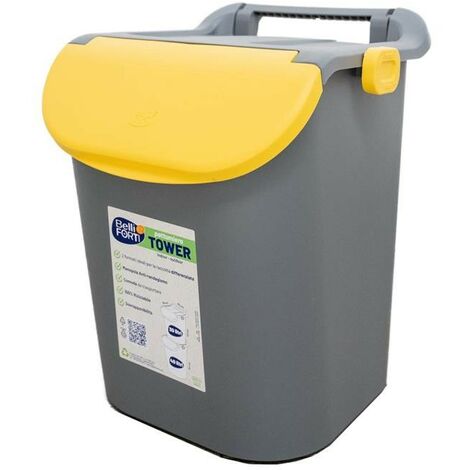 Pattumiera 120 lt plastica gialla