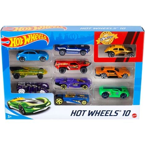 HOT WHEELS SET DI MACCHININE DA 10 VEICOLI CON DECORAZIONI REALISTICHE