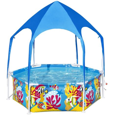 BESTWAY PISCINA SPLASH-IN-SHADE CON GAZEBO E DOCCETTA 183 X 51CM