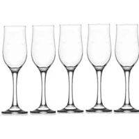 SET 6 CALICI FLORÌ FLUTE IN VETRO DA 195CC