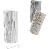 DRULINE 4 Umidificatori In Ceramica Bianca Per Termosifoni – 300 Ml, Con Gancio, 20x10x4 Cm, Stampa Floreale