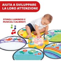 CHICCO TAPPETO SENTIERO DELLE STAGIONI SENSORIALE E INCASTRI 5 TAPPETINI +SUONI E LUCI PER NEONATO E BAMBINI 9+ MESI