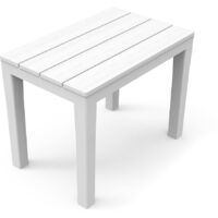 PANCHINA/TAVOLO DOPPIAFUNZIONE TIMOR IN POLIPROPILENE DA ESTERNO BIANCA 60 X 38 X 45 CM