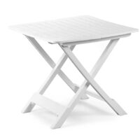 Tavolo Resina Pieghevole Tevere Bianco 79X72 Progarden