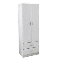 Il numero 1 del risparmio-ARMADIO 2 ANTE 2 CASSETTI LEGNO TRUCIOLARE BIANCO  60X42X180