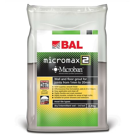 BAL Micromax2 Grout for Walls & Floors - Taupe Grey 2.5kg
