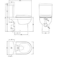 Ivo Close Coupled Pan, Cistern & Soft Close Seat