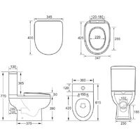 Lifestyle Close Coupled Toilet, Sienna Compact Vanity Unit & Tap Package