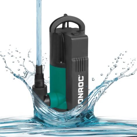 VONROC Bomba sumergible - Bomba para agua sucia - Bomba de agua - 750W - 14000 l/h - Para agua sucia y limpia- Con flotador integrado