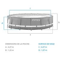 Piscine tubulaire Ultra Frame XTR - Ronde - Ø 4,27 m x 1,22 m de Intex