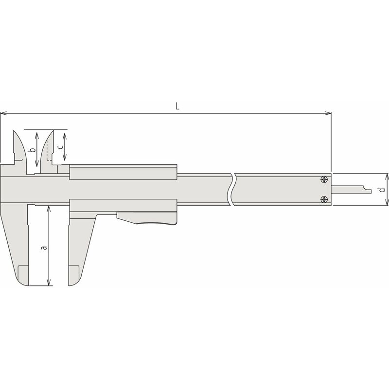 Messschieber, 0-150mm analog, mit Momentverstellung, Ø 1,8mm, Taschenmessschieber mit Momentverstellung, Messtechnik