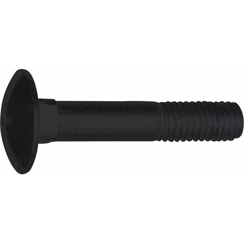 Torbandschraube DIN 603 ohne Mutter - Stahl verzinkt-schwarz - vasalat