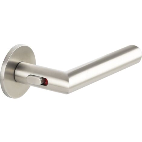 Marchesi Drückerpaar Gehrung Smart Look - Türgriffe mit integrierter Verriegelung für TS 50-57 mm, Edelstahl matt