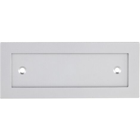 Marchesi Namensschild Rahmen 120x48mm mit 2 Anschraublöcher, Aluminium eloxiert