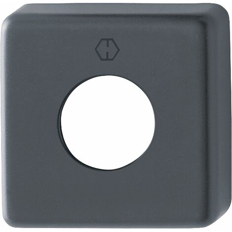 Hoppe Türgriff Rosette eckig - Abdeckrosette 52x52x10mm, Aluminium schwarz matt