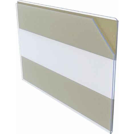 40 Stück Etikettenhalter Selbstklebend - Transparente Sichtfolien 10x6 Cm