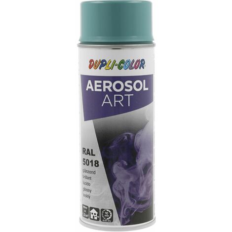 Dupli Color Aerosol Art Lackspray Graffiti Dose - wetterfest, lichtecht und UV-beständig - Graffiti-Spray 400ml, türkisblau glänzend RAL 5018
