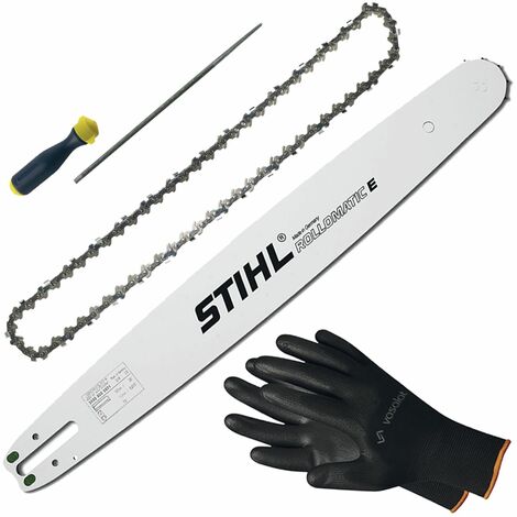 Kettensäge Zubehör - Sägekette 30cm Picco Micro Mini 3 Ersatzkette + Schwert 30cm + Feilenheft mit Feile 4mm (1/5)