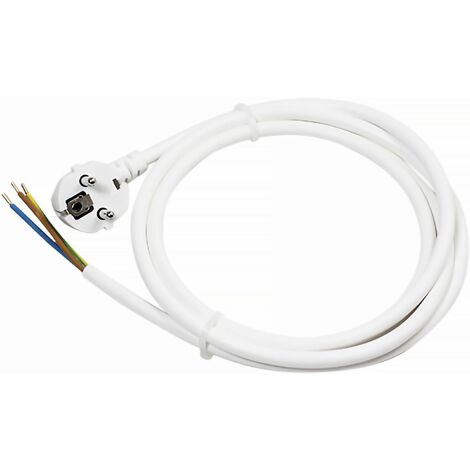 Anschlussleitung mit Schuko-Winkelstecker, L 2000 mm, mit Aderendhülsen, (1/3)