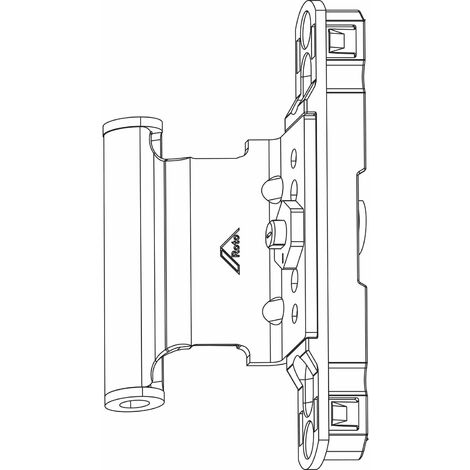 ROTO NX Dreh-/Kippflügelfalzband P mit Nutführung 12/20-13 verstellbar silber (1/2)