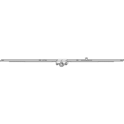 ROTO NT/NX DK-Getriebe mittig/variabel DM 15 mm L= 980 mm 1V Zapfen silber