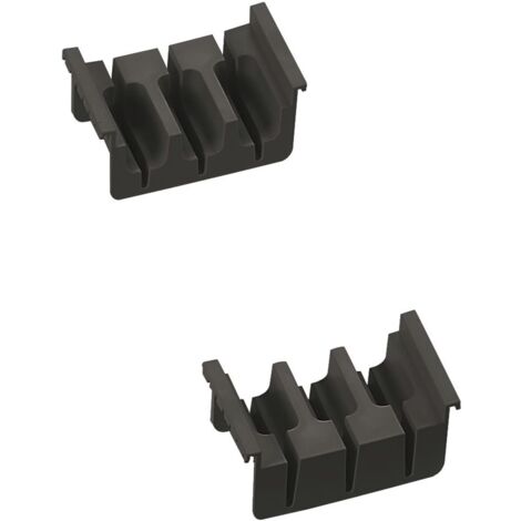Ninka Messereinsatz Cuisio 96x44x53mm Messer Schubladeneinsatz Organizer für 3 Messer, Kunststoff schwarz