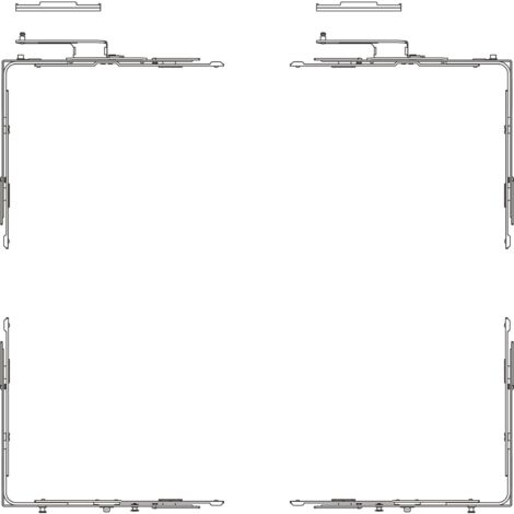 Hautau Atrium HKS 180/150 Z/E Grundkarton Eckumlenkung - Fensterbeschlag Schieben und Kippen - Stulp Versatz 9 mm rechts