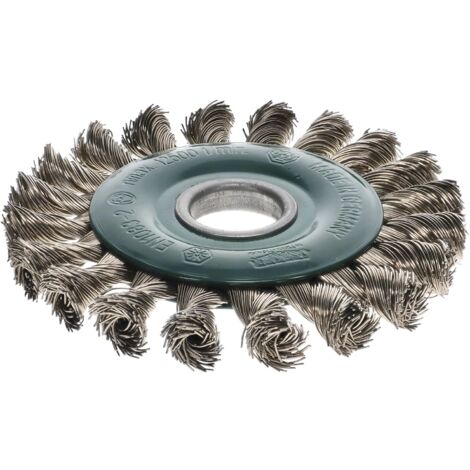 Osborn Drahtbürste für Winkelschleifer ø 115x12mm Bürstenaufsatz - Stahldrahtbürste rostfrei, gezopft
