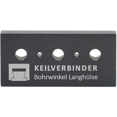 Bohrwinkel passend zu Keilverbinder Langhülse 19mm, Aluminium schwarz eloxiert