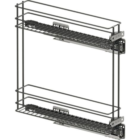 Vauth-Sagel VS SUB Slim Drahtkorb Classic - Rack Unterschrankauszug für KB 150mm - Korbablage aus Stahldraht, Stahl lava