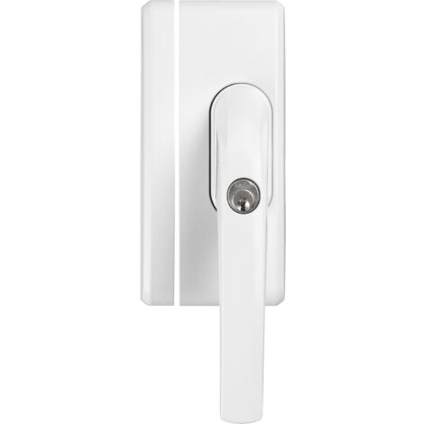 Abus Fenstersicherung FO400 für DM30-37mm gleichsperrend - Fenstergriff mit Schloss ideal als zusätzlicher Einbruchsschutz, weiß