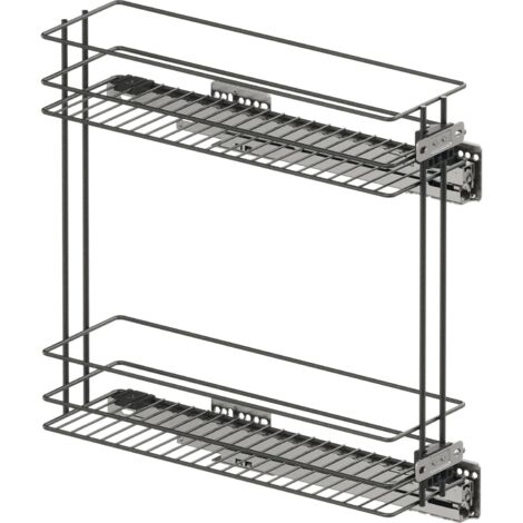 Vauth-Sagel VS SUB Slim Drahtkorb Classic - Rack Unterschrankauszug für KB 200mm - Korbablage aus Stahldraht, Stahl lava