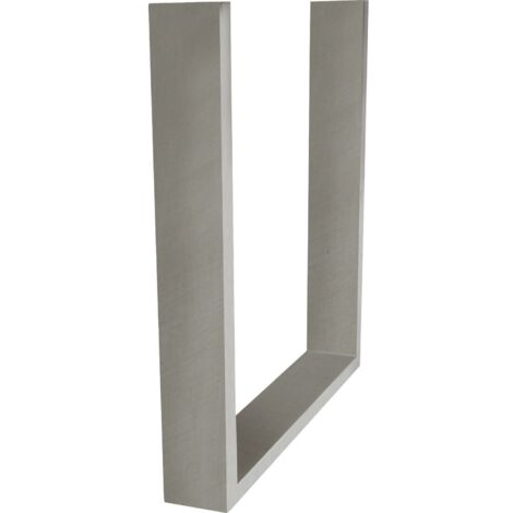 Simausrom Bankkufe Regular Slim Höhe 412mm - Bankgestell mit 100kg Tragkraft, Edelstahl gebürstet