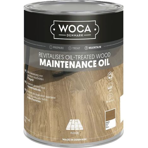Woca Pflegeöl zur Holzbodenpflege von allen geölten Holzböden, Holzöl weiß 2,5 Liter