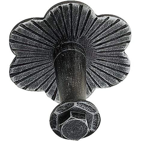 Handlaufträger zum Klemmen, Wandabstand 60, schwarz lackiert, patiniert