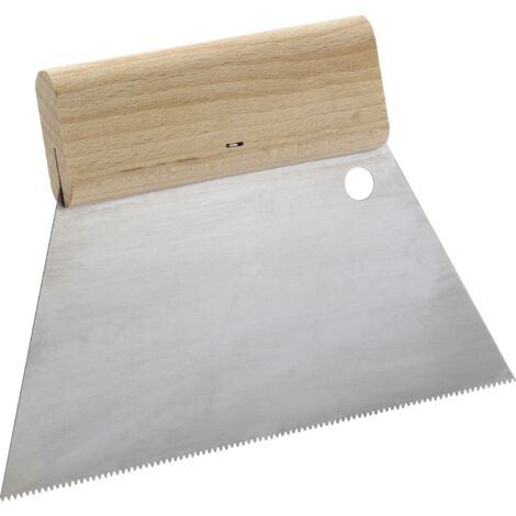 Schuller Eh'klar Zahnspachtel mit Holzgriffleiste Breite 180 mm Quadratzahnung 6,0 mm