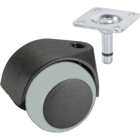 DÖRNER + HELMER Doppel-Lenkrolle Two 40 mm 30 kg Platte (1/4)