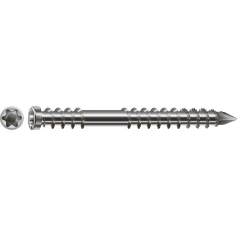 SPAX Terrassenschraube, 6 x 50 mm, 100 Stück, Fixiergewinde, Zylinderkopf, T-STAR plus T25 - 0538000600503