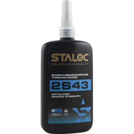 Staloc 2S43 Schraubensicherung mittelfest blau - ideal für Wartungs- und Reparaturzwecke bis M24, 500ml