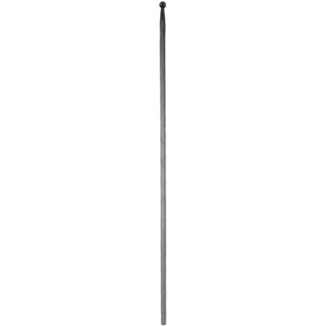 IAM DESIGN Zierstab 1200mm 12mm zum Anschweißen mit Zierkugel, Eisenstange passend zu Handlauf Treppengeländer, Schmiedeeisen glatt (1/5)