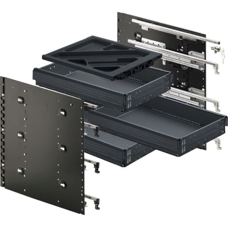 HETTICH Systema Top 2000 Schnellmontage-Set Sil Sys, Vollauszug, ET 530, schw.