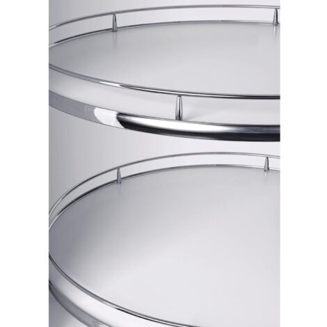 VS COR Wheel Pro Drehteller für Eckschrank Organizer - Rondell Küchenschrank drehbar 3/4-Kreis, KB 900mm, weiß/chrom