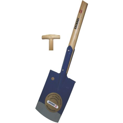 KRENHOF Gärtnerspaten Geschmiedet 180x290mm - Profi Gartenspaten Mit T-Stiel