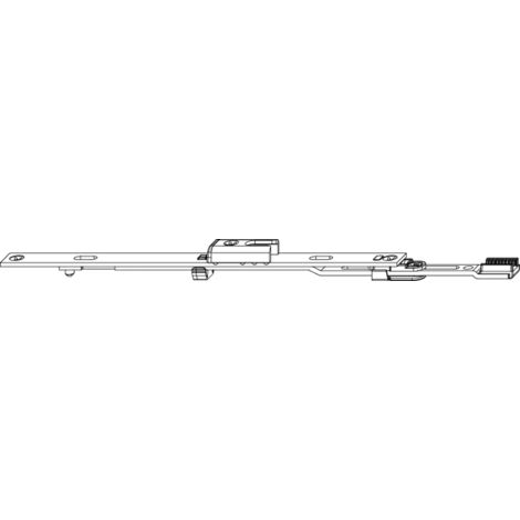 MACO MM Stulpverlängerung Stulpflügelgetriebe Beschlagsnut L=235 mm silber
